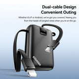 Essager 65W PD Fast Charging Power Bank | 20000mAh Portable Laptop/Phone Charger with Dual Cable - Essager