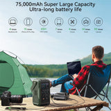 Joyroom 100W Super Fast Charging Power Bank | 75000mAh Portable Laptop Charger with Retractable Emergency Light - Joyroom