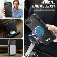 Apple iPhone 16e CaseMe C49 Wallet Flip Cover RFID Protection Card Holder Noco