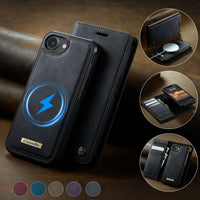 Apple iPhone 16e CaseMe C49 Wallet Flip Cover RFID Protection Card Holder Noco