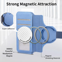 Apple iPhone 16e Twill Fabric Mag Ring RFID Zipper Wallet Phone Case - CaseMe
