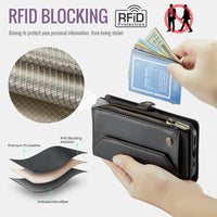 Apple iPhone 17 Pro CaseMe C36 Wallet 7 Card Slots Cash Pocket Zipped Coin Wallet - CaseMe