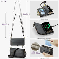 Apple iPhone 17 Pro CaseMe C36 Wallet 7 Card Slots Cash Pocket Zipped Coin Wallet - CaseMe