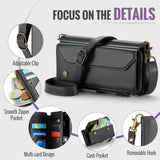 Apple iPhone 17 Pro CaseMe C36 Wallet 7 Card Slots Cash Pocket Zipped Coin Wallet - CaseMe