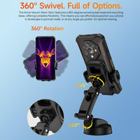 Armor Phone Next Gen UAN16 Vehicle Phone Holder Dash/Windscreen For Large Rugged Phones Ulefone