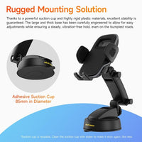 Armor Phone Next Gen UAN16 Vehicle Phone Holder Dash/Windscreen For Large Rugged Phones Ulefone
