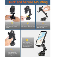 Armor Phone Next Gen UAN16 Vehicle Phone Holder Dash/Windscreen For Large Rugged Phones Ulefone