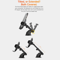 Armor Phone Next Gen Vehicle Phone Holder Dash/Windscreen For Large Rugged Phones - Ulefone