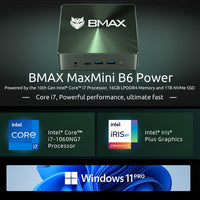 BMAX B6 Power Mini PC 16GB RAM + 1TB Intel i7 Windows 11 Pro - 16GB+1TB - Gaming BMAX