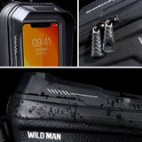 WILD MAN XT2 Waterproof Bike Phone Bag 1L Hard Shell Frame Case with Sun Visor - Noco
