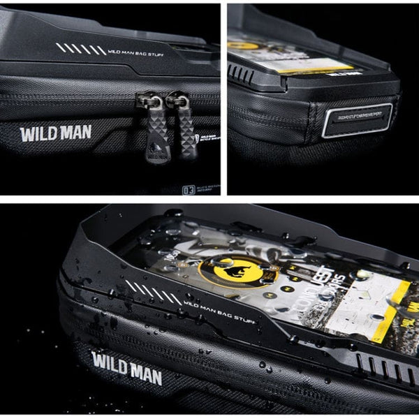Hard Shell Handlebar Rack WILD MAN XT3S 360° Rotating Waterproof Bike Hard Shell Handlebar Case ...