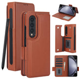 Samsung Galaxy Z Fold 3 Foldable Wallet Cover, Pen Holder, Card Slots, RFID Blocking