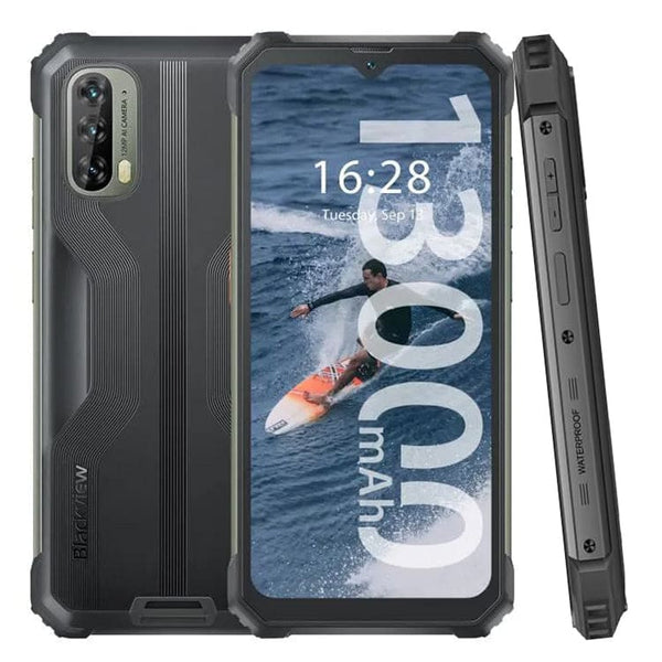 Blackview BV7100 Rugged Phone 6GB RAM+128GB 6.58in FHD Screen 13000mA Battery Helio P85 Octa-Core NFC Android 12 - rugged Blackview