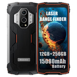 Blackview BV9300 Rugged Laser Range Finder 15080mAh Battery 12GB RAM+256GB 6.7in 120Hz Screen - Orange - rugged Blackview