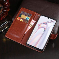 Faux Leather Texture Flip Phone Cover/Wallet Card Slots - For Blackview A100 Phone - acc Noco