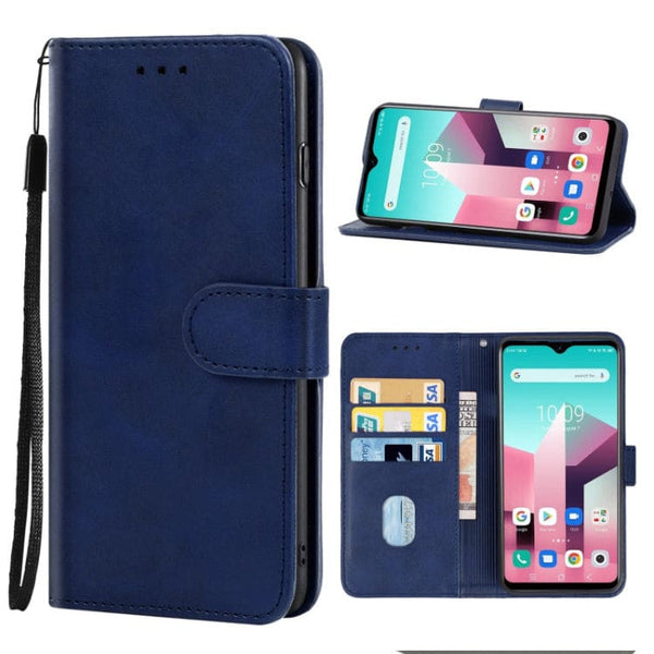 Blackview A80 Pro / A80 Plus Leather Texture Flip Phone Cover/Wallet - Blue - Noco