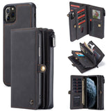 Apple iPhone 11 Pro CaseMe 018 Detachable Wallet 17 Card Slots 2in1 Design - Black - Cover CaseMe