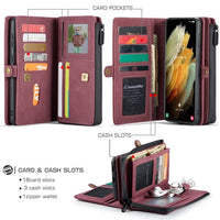 Samsung Galaxy S21 5G CaseMe 018 Detachable Wallet 16 Card Slots 2in1 Design - Cover CaseMe