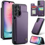 Samsung Galaxy A24 4G CaseMe C22 PU Leather Card Wallet Cover - Purple - Cover CaseMe