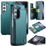 Samsung Galaxy Z Fold 5 CaseMe C22 PU Leather Card Wallet Cover - Blue - Cover CaseMe