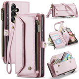 Samsung Galaxy A16 CaseMe C36 Wallet Multi-Card Slots Cash Pocket Zipped Wallet - Pink - CaseMe