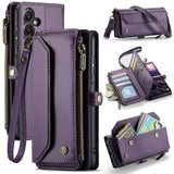 Samsung Galaxy A16 CaseMe C36 Wallet Multi-Card Slots Cash Pocket Zipped Wallet - Purple - CaseMe