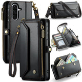 Samsung Galaxy A57 CaseMe C36 Series Samsung Galaxy A57 5G Luxury Leather Wallet - Black - CaseMe
