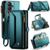 Samsung Galaxy S26 5G CaseMe C36 Wallet Multi-Card Slots Cash Pocket Zipped Wallet - Blue Sea - CaseMe