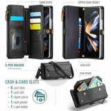 Samsung Galaxy Z Fold 3 CaseMe C36 Wallet 7 Card Slots Cash Pocket Zipped Coin Wallet - CaseMe