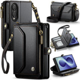 Samsung Galaxy Z Fold8 CaseMe C36 Wallet 6 Card Slots Cash Pocket Zipped Coin Wallet - Black - CaseMe