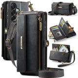 Samsung Galaxy A57 CaseMe C39 Series Premium Wallet – RFID Protection & Strap - Black - CaseMe