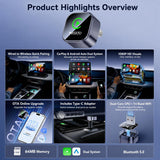 Yesido KM31 2-in-1 Wireless CarPlay & Android Auto Adapter | USB-A or USB-C - Yesido