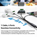 Essager 4-in-1 Short Fast Charging Cable (16cm) - Essager