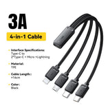 Essager 4-in-1 Short Fast Charging Cable (16cm) - Essager