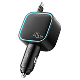 Essager 45W Retractable Car Charger with USB-C and USB-A Ports - Essager