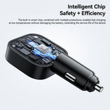 Essager 45W Retractable Car Charger with USB-C and USB-A Ports - Essager