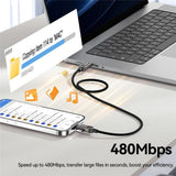 Essager ES-X88 2-in-1 100W Type-C to Type-C & Lightning Cable with LED Display (2m) - Essager