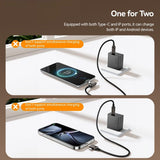 Essager ES-X88 2-in-1 100W Type-C to Type-C & Lightning Cable with LED Display (2m) - Essager