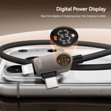 Essager ES-X88 2-in-1 100W Type-C to Type-C & Lightning Cable with LED Display (2m) - Essager