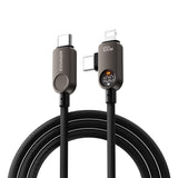 Essager ES-X88 2-in-1 100W Type-C to Type-C & Lightning Cable with LED Display (2m) - Essager