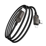 Essager ES-X88 2-in-1 100W Type-C to Type-C & Lightning Cable with LED Display (2m) - Essager