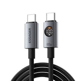 Essager ES-X89 100W Type-C to Type-C Cable with LED Power Display - 1m - Essager