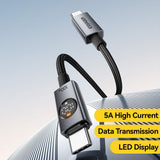 Essager ES-X89 100W Type-C to Type-C Cable with LED Power Display - 1m - Essager