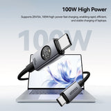 Essager ES-X89 100W Type-C to Type-C Cable with LED Power Display - 1m - Essager