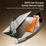 Essager ES-X92 240W 90-Degree Right Angle Type-C Cable with LED Display (2m) - Essager