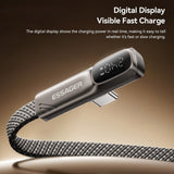Essager ES-X92 240W 90-Degree Right Angle Type-C Cable with LED Display (2m) - Essager