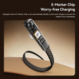 Essager ES-X92 240W 90-Degree Right Angle Type-C Cable with LED Display (2m) - Essager