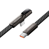 Essager ES-X92 240W 90-Degree Right Angle Type-C Cable with LED Display (2m) - Essager