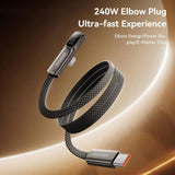 Essager ES-X92 240W 90-Degree Right Angle Type-C Cable with LED Display (2m) - Essager