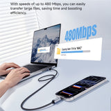 Essager ES-X95 240W Magnetic Type-C to Type-C Fast Charging Cable (1m) - Essager